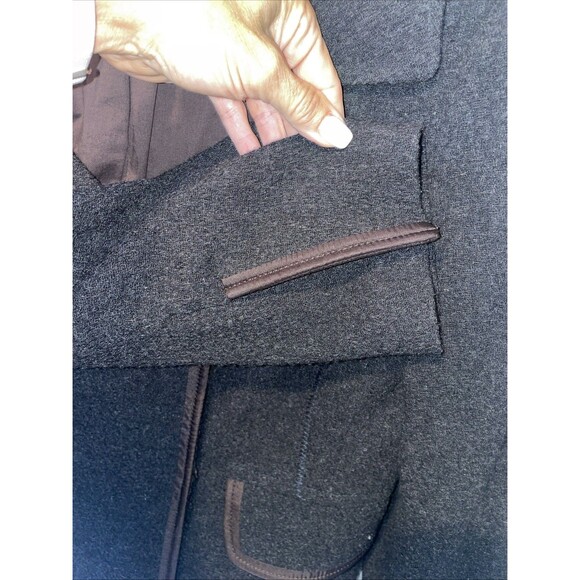 Banana Republic Wool Cropped Blazer 8 Dark Academia Preppy Classic Grandpacore - Picture 5 of 7